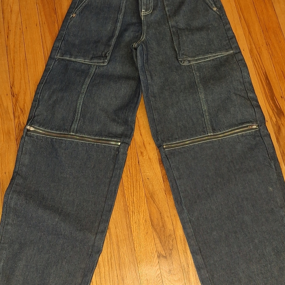 Dark Denim Cargo Pants
